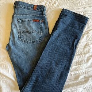 7 For All Mankind Classic Blue Straight Leg Jeans
